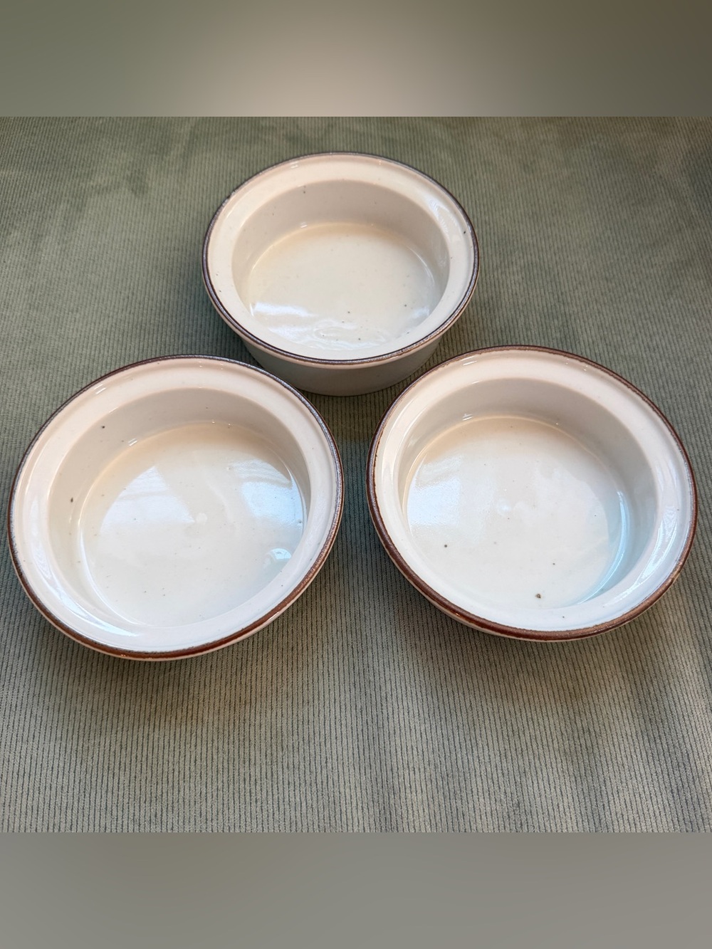Dansk Brown Mist Set of 3 Stoneware Soup Cereal Bowls Niels Refsgaard Vintage